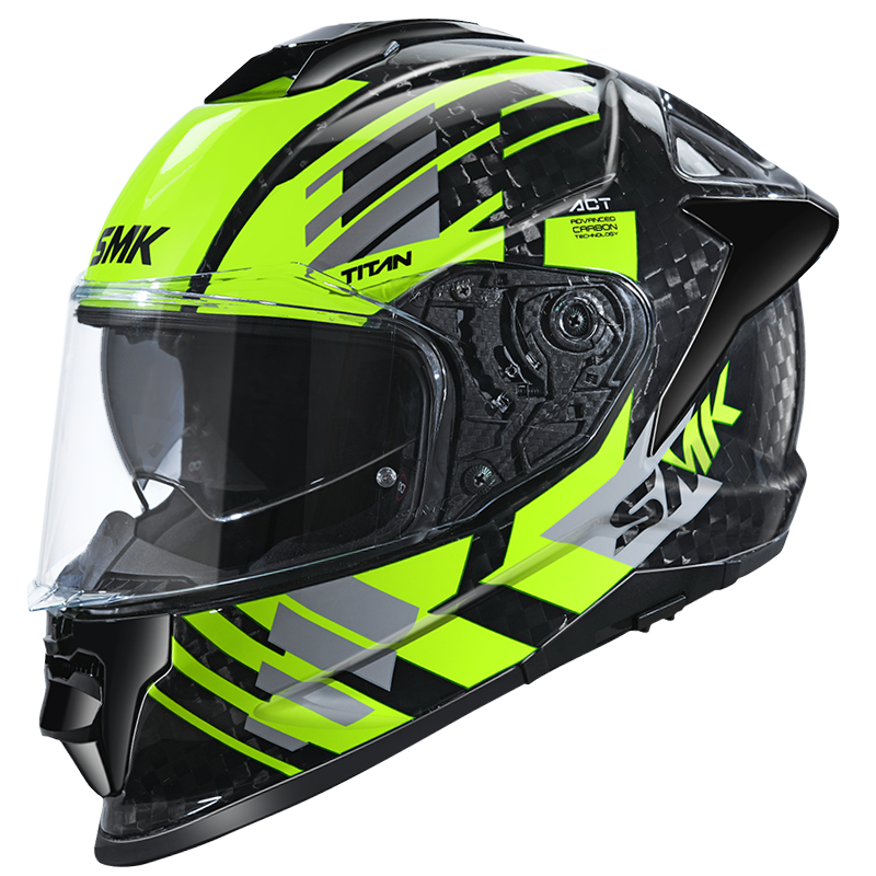 SMK TITAN CARBON T-RACE FULL FACE HELMET