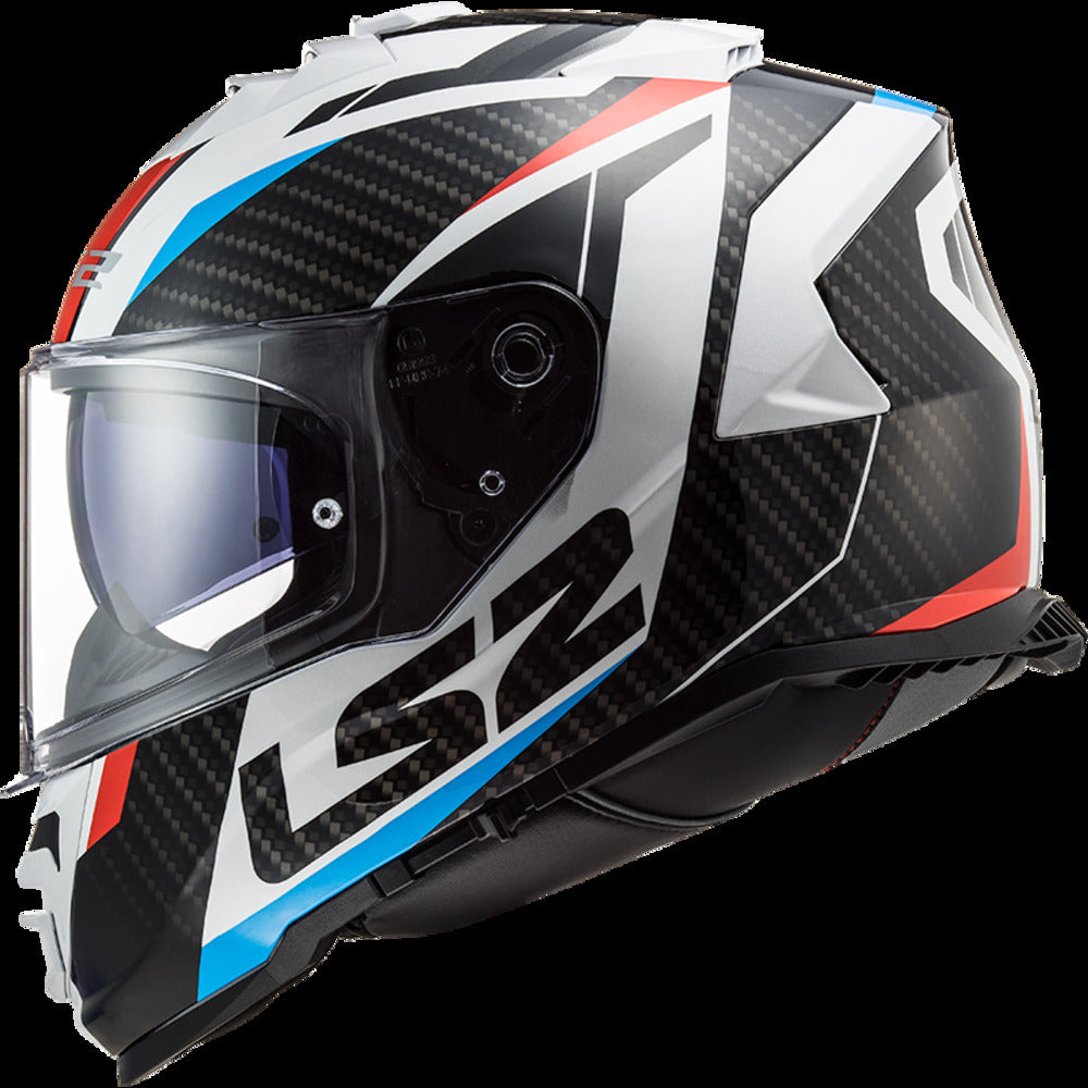 LS 2 FF800 STORM RACER  WHITE BLUE RED GLOSS HELMET