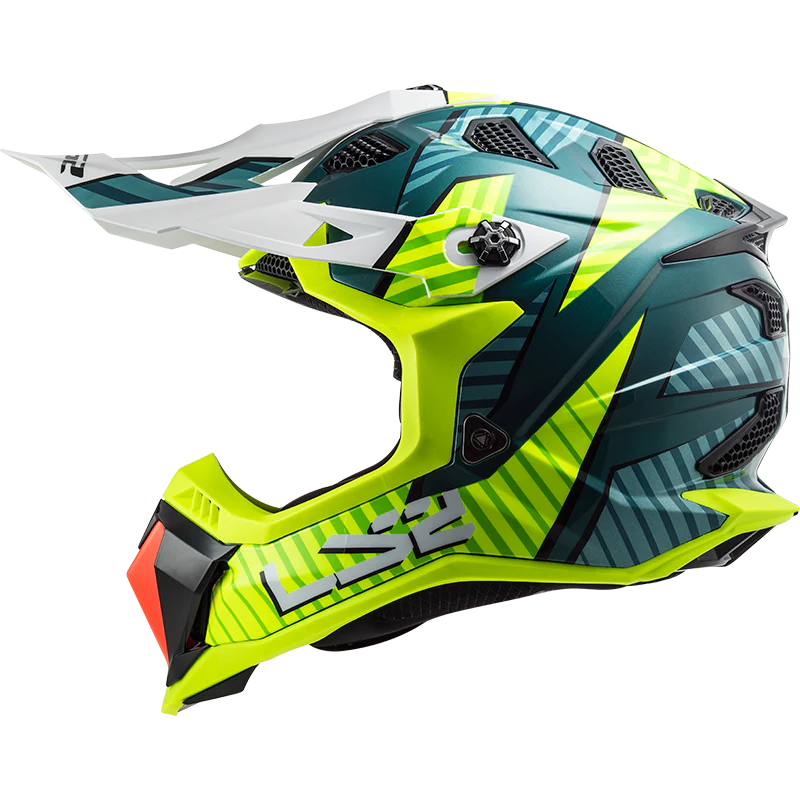 LS2 MX700 Subverter Astro Matt Cobalt Yellow Moto cross Helmet
