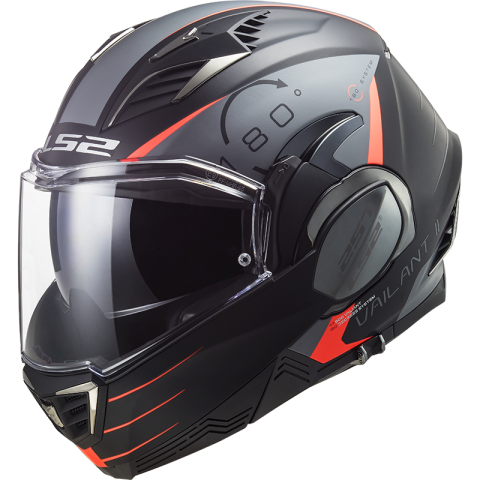 FF900 VALIANT II CODEX MATT BLACK TITANIUM - Flip Up Modular Helmet