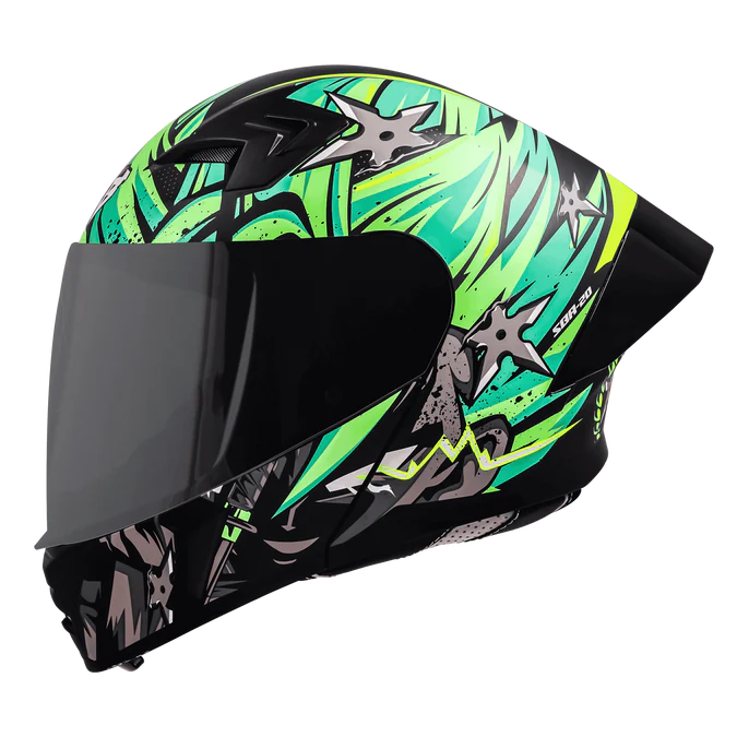 STEELBIRD SBA-20 DARK WARRIPOR FULL FACE HELMET