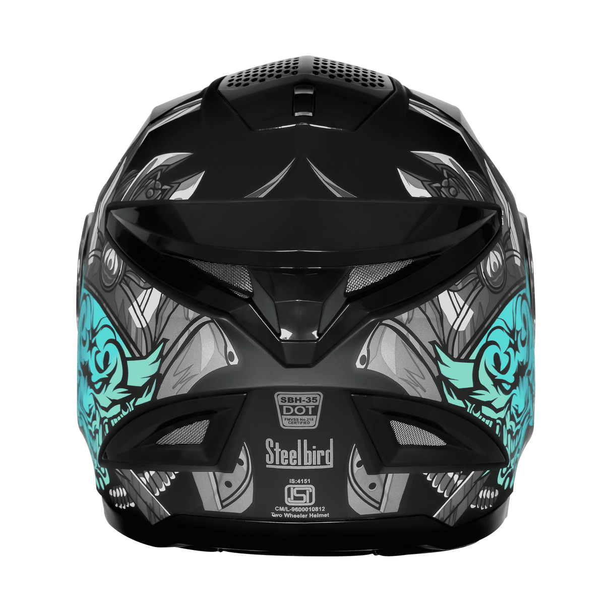 STEELBIRD SBH-35 DOT ROBOT 2.0 CLOWN FULL FACE HELMET