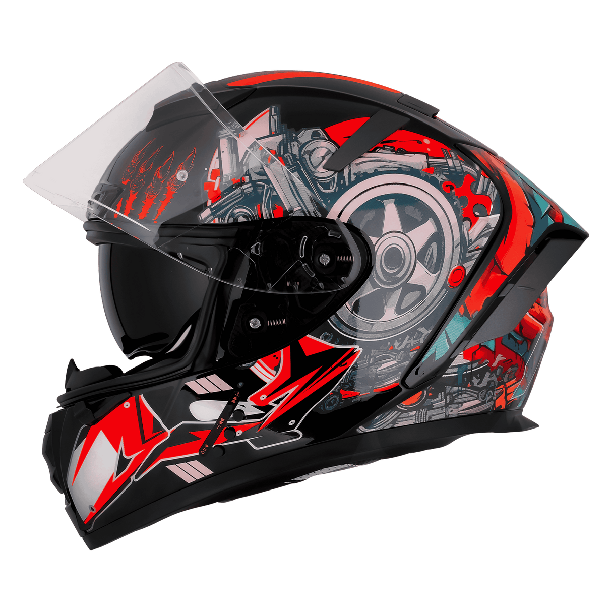 STEELBIRD SBH-32 ISS BT DOT TRICKSTER FULL FACE HELMET