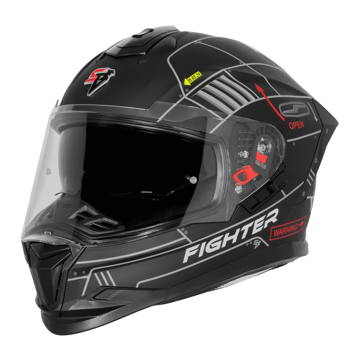 STEELBIRD SBH-57 FIGHTER F6 FULL FACE HELMET
