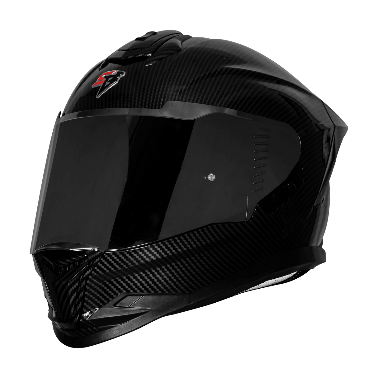 STEELBIRD SBH-57 ISS FIGHTER F11 CARBON FINISH FULL FACE HELMET