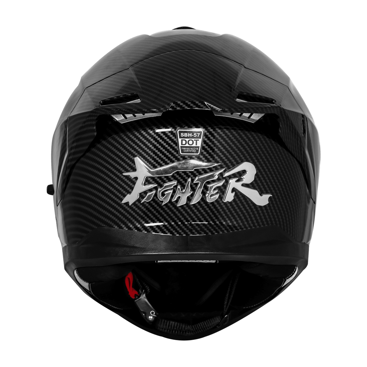 STEELBIRD SBH-57 ISS FIGHTER F11 CARBON FINISH FULL FACE HELMET
