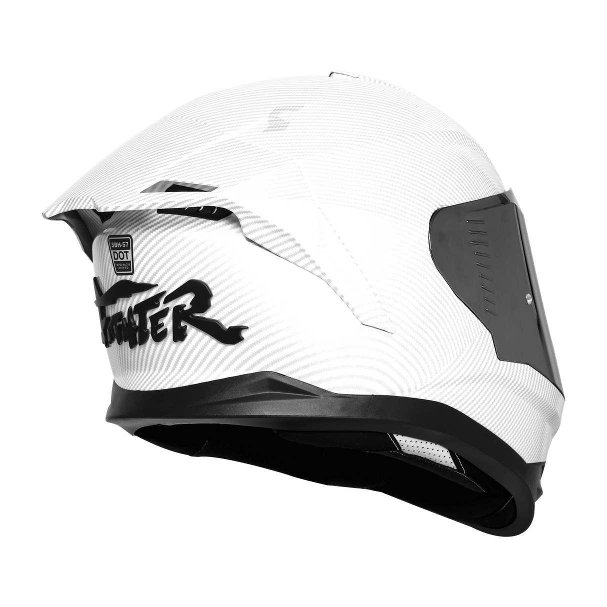 STEELBIRD SBH-57 ISS FIGHTER F11 CARBON FINISH FULL FACE HELMET