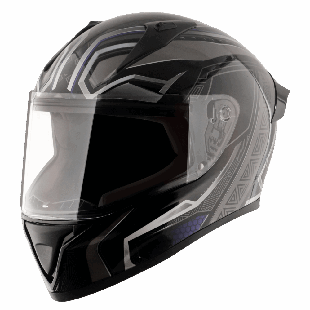 VEGA BOLT BLACK PANTHER FULL FACE HELMET