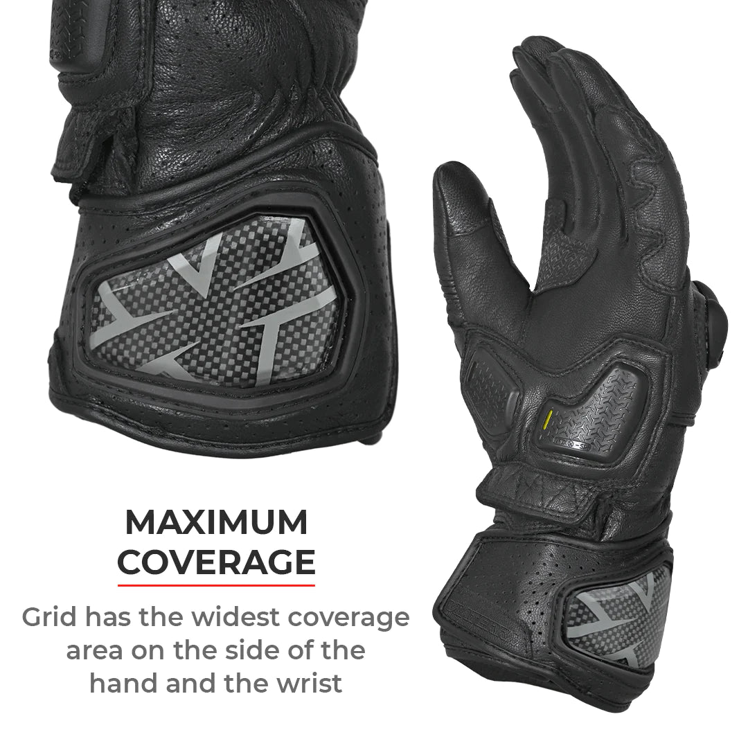 VIATERRA GRID – FULL GAUNTLET MOTORCYCLE RIDING GLOVES