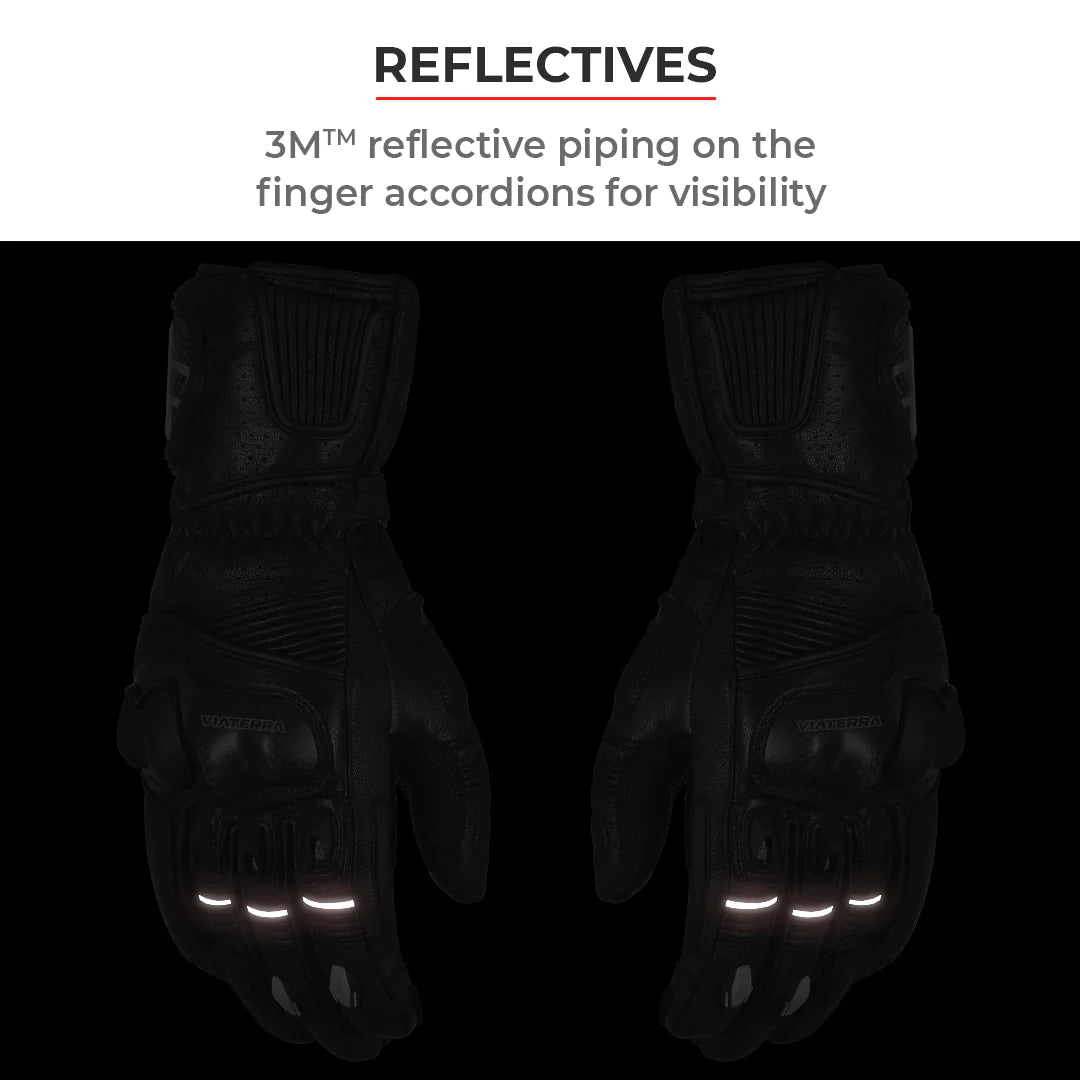 VIATERRA GRID – FULL GAUNTLET MOTORCYCLE RIDING GLOVES
