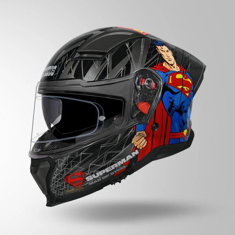 STUDDS HELIOS SUPERMAN EDITION FULL FACE HELMET