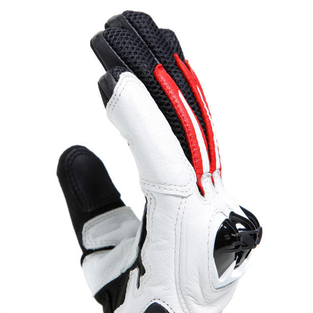 Dainese Mig 3 Leather Gloves Black Red