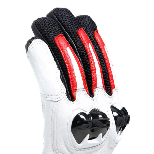 Dainese Mig 3 Leather Gloves Black Red