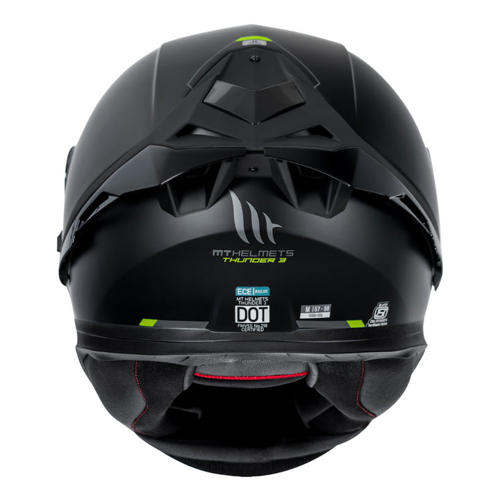 MT THUNDER 3 PRO SOLID BLACK MATT FULL FACE HELMET