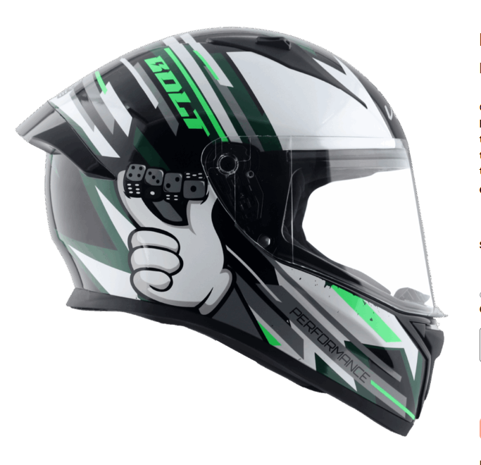 VEGA BOLT DICE FULL FACE HELMET