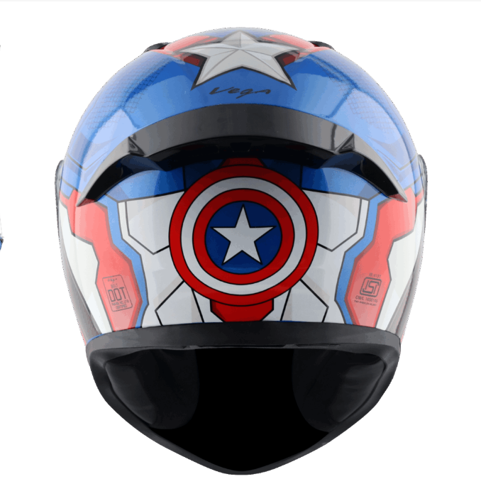 VEGA BOLT MARVEL CAPTAIN AMERICA FULL FACE HELMET