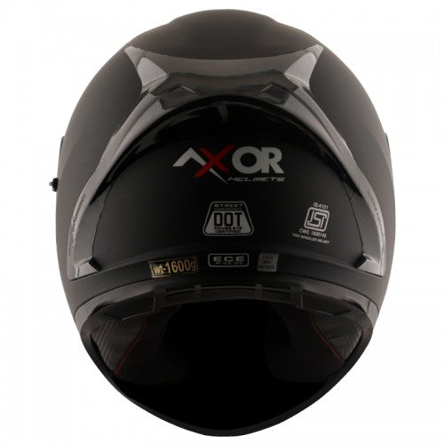 STREET SOLID BLACK FULL FACE HELMET
