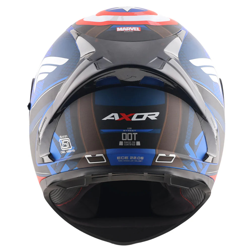 AXOR STREET MARVEL CAPTAIN AMERICA FULL FACE HELMET