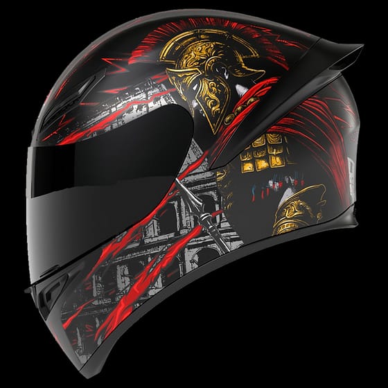 AGV K1 S FULL FACE HELMET - GLADIATOR MATT BLACK/GOLD (ISI & ECE2206)