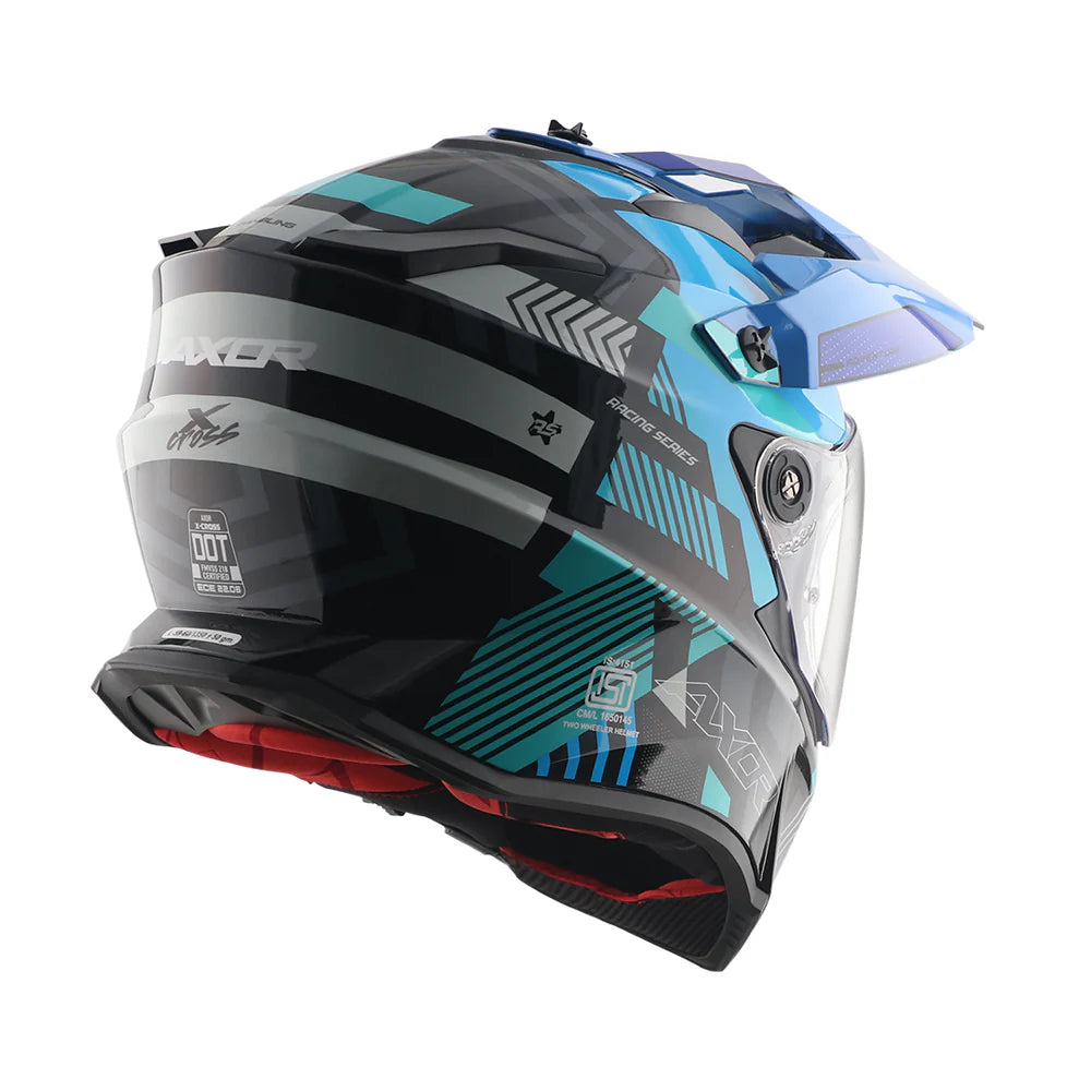 AXOR X-CROSS DUAL VISOR GAMBLING FULL FACE HELMET