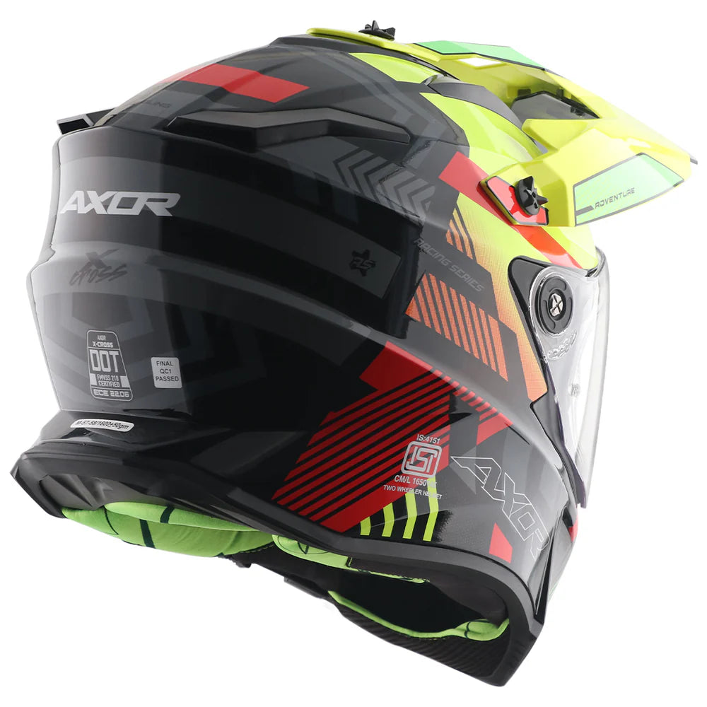 AXOR X-CROSS DUAL VISOR GAMBLING FULL FACE HELMET
