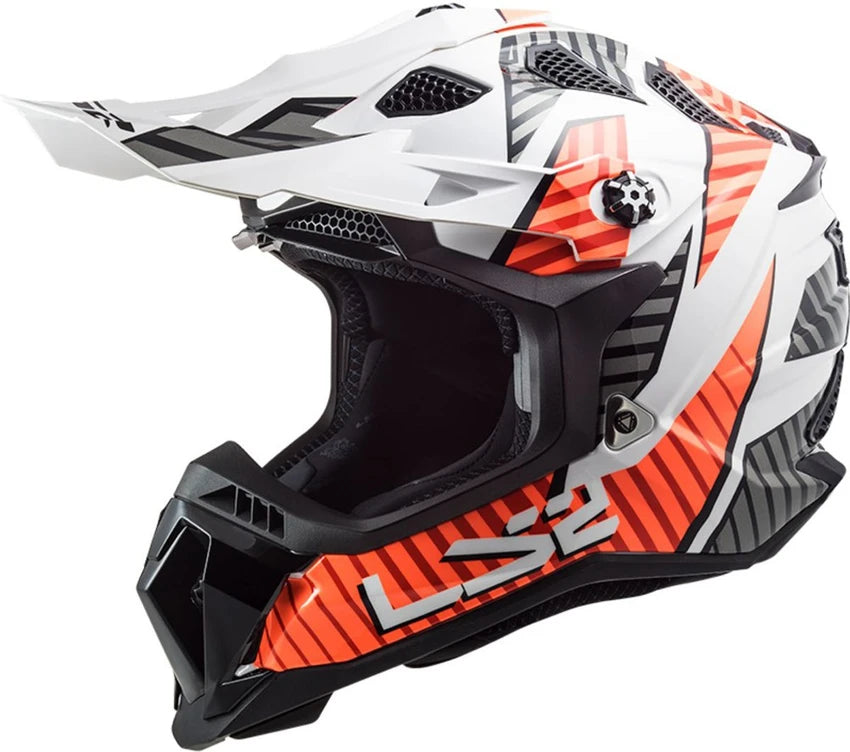 LS2 MX700 Subverter Astro Matt White Orange Moto cross Helmet