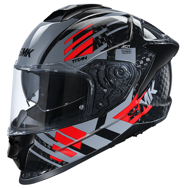 SMK TITAN CARBON T-RACE FULL FACE HELMET