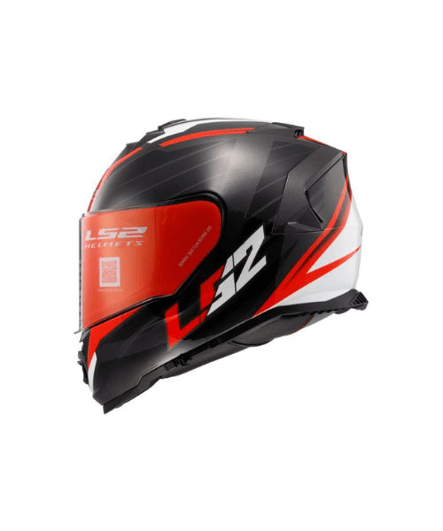 LS2 FF800 STROM NERVE BLACK RED HELMET