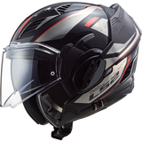 FF900 VALIANT II HUB GLOSS BLACK CHROME - Flip Up Modular Helmet