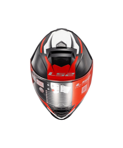 LS2 FF800 STROM NERVE BLACK RED HELMET