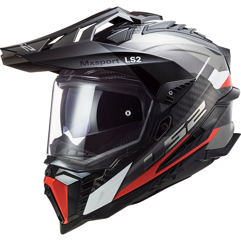 LS2 MX701 EXPLORER CARBON - FRONTIER TITANIUM RED - Dual Sport Helmet