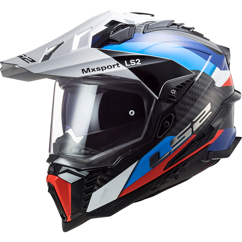 LS2 MX701 EXPLORER CARBON - FRONTIER BLACK BLUE - Dual Sport Helmet