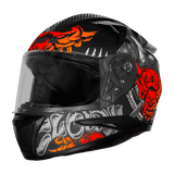 STEELBIRD SBH-35 DOT ROBOT 2.0 CLOWN FULL FACE HELMET