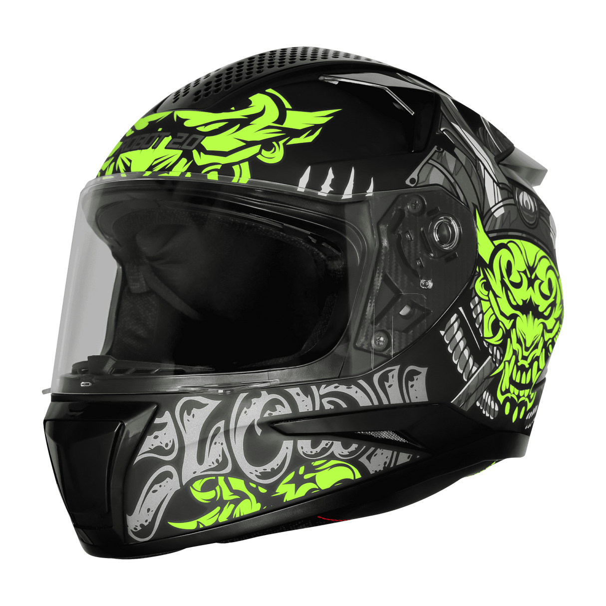 STEELBIRD SBH-35 DOT ROBOT 2.0 CLOWN FULL FACE HELMET