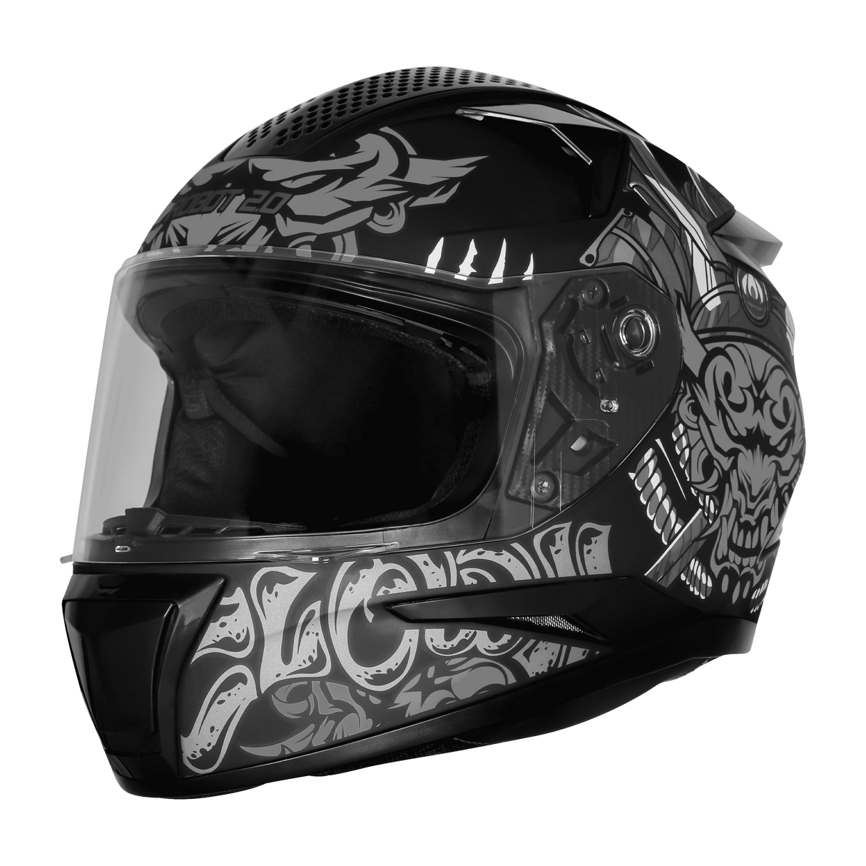 STEELBIRD SBH-35 DOT ROBOT 2.0 CLOWN FULL FACE HELMET