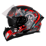 STEELBIRD SBH-32 ISS BT DOT TRICKSTER FULL FACE HELMET