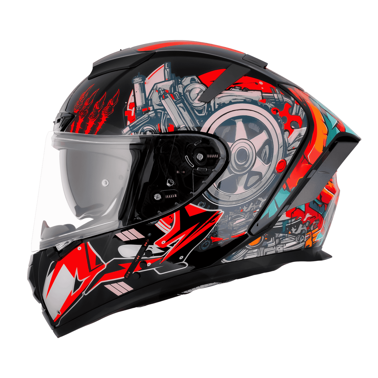STEELBIRD SBH-32 ISS BT DOT TRICKSTER FULL FACE HELMET