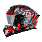 STEELBIRD SBH-32 ISS BT DOT TRICKSTER FULL FACE HELMET
