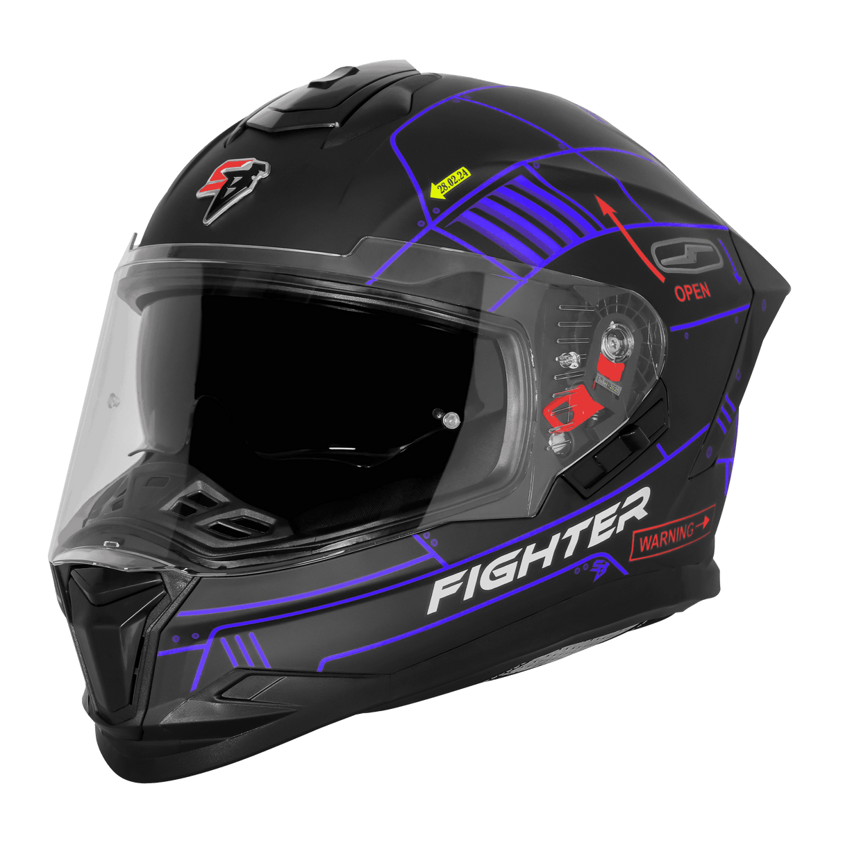 STEELBIRD SBH-57 FIGHTER F6 FULL FACE HELMET