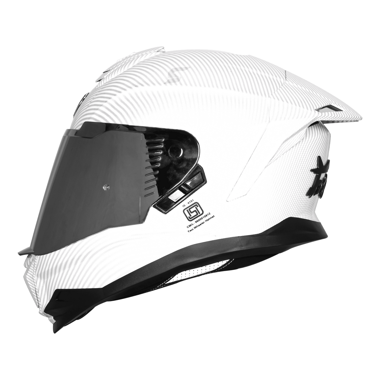 STEELBIRD SBH-57 ISS FIGHTER F11 CARBON FINISH FULL FACE HELMET