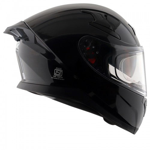 APEX SOLID BLACK FULL FACE HELMET