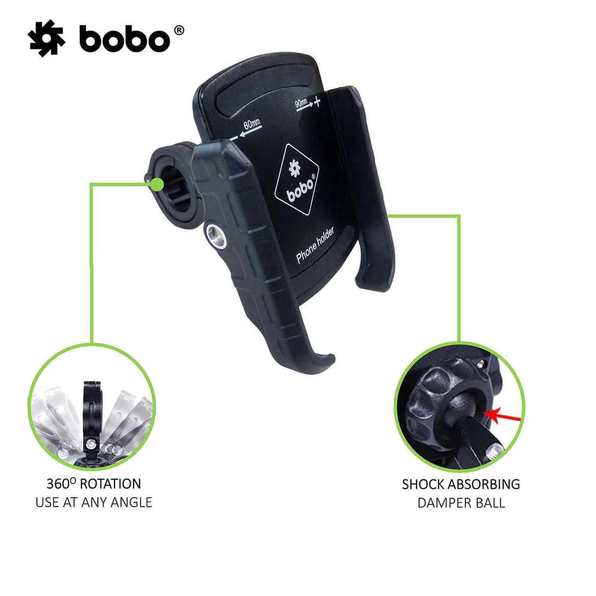 BOBO BM4 Jaw-Grip Motorcycle Mobile Mount