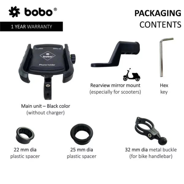 BOBO BM4 Jaw-Grip Motorcycle Mobile Mount