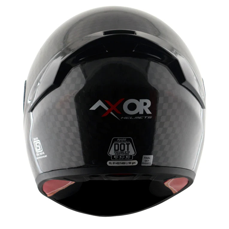 AXOR RAGE CARBON FIBER BIG CHECKS GLOSS FULL FACE HELMET