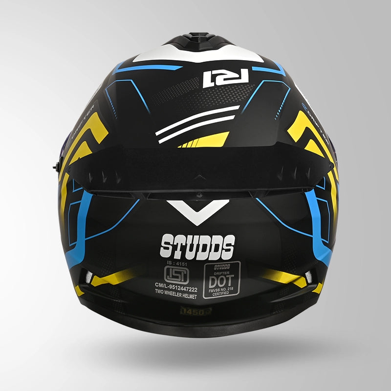 STUDDS DRIFTER D4 (R1) DECOR FULL FACE HELMET