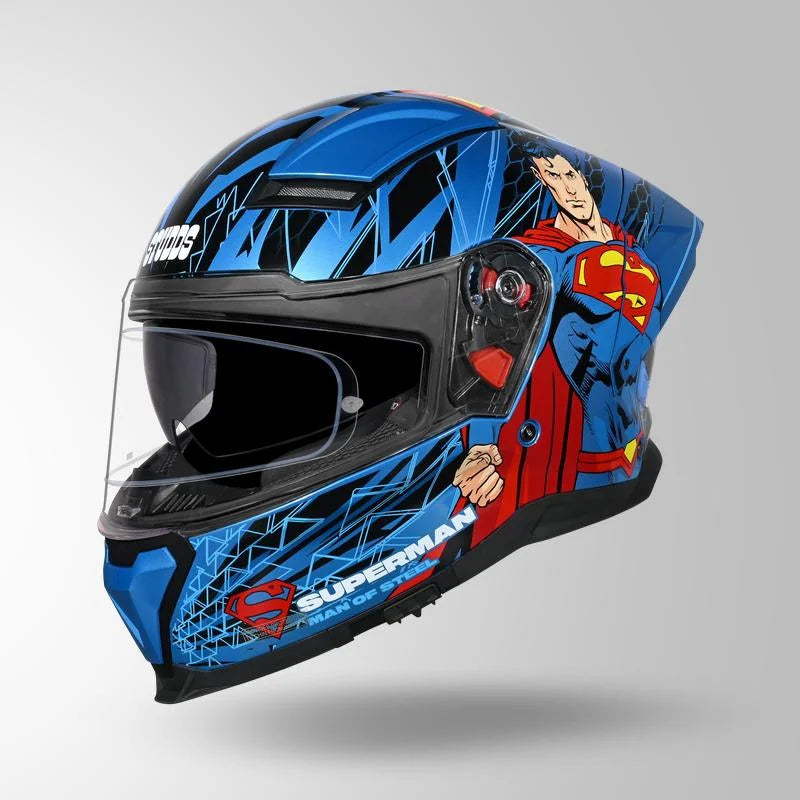STUDDS HELIOS SUPERMAN EDITION FULL FACE HELMET