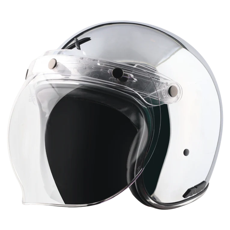 AXOR RETRO JET CHROME OPEN FACE HELMET