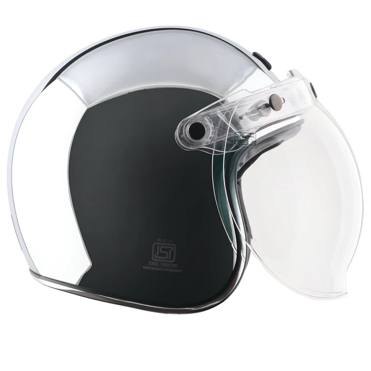 AXOR RETRO JET CHROME OPEN FACE HELMET