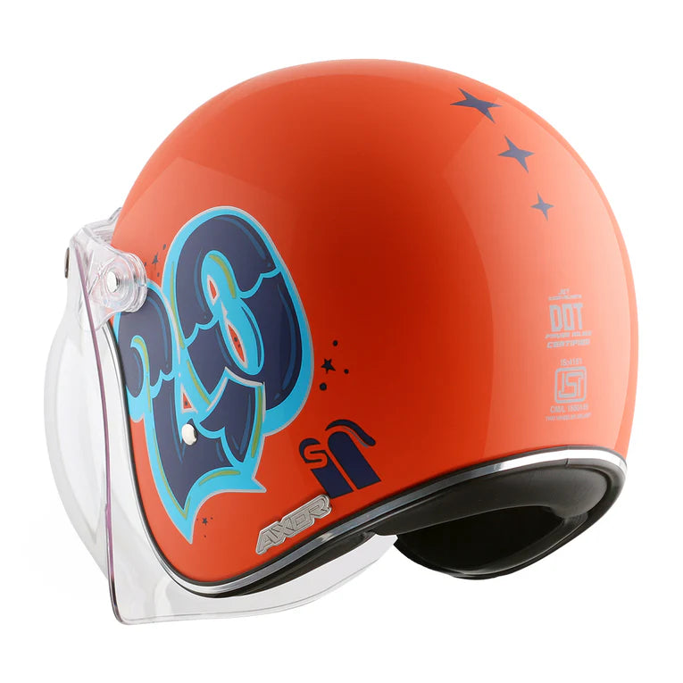 AXOR RETRO JET SPORTZ C13 OPEN FACE HELMET