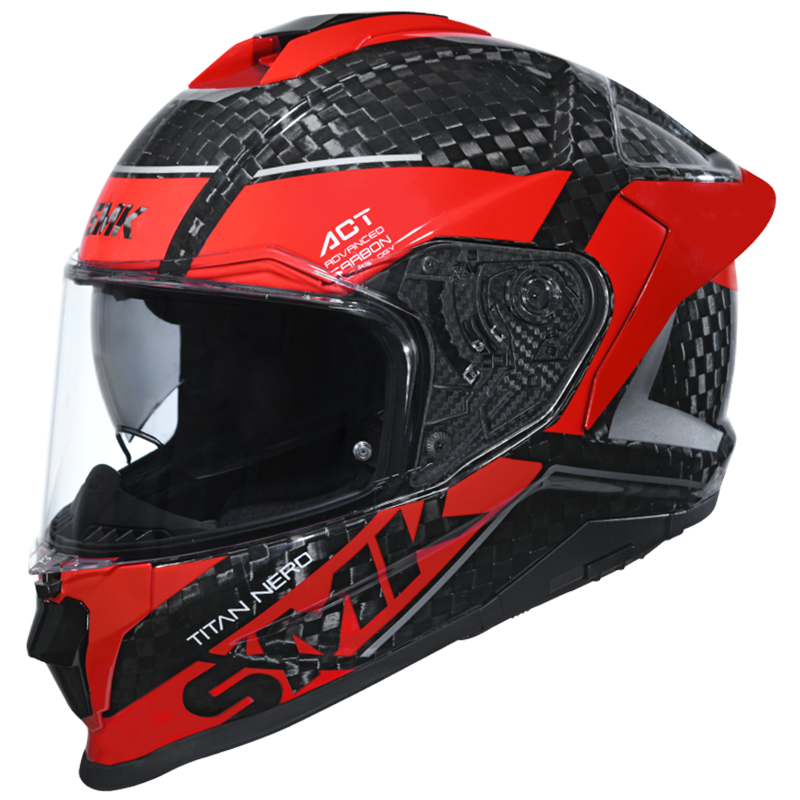 SMK TITAN CARBON NERO SOLID FULL FACE HELMET